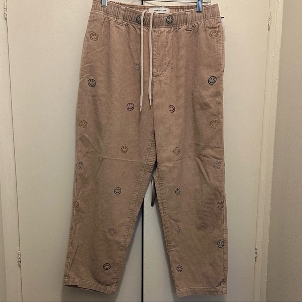Urban Outfitters smiley Embroidered corduroys